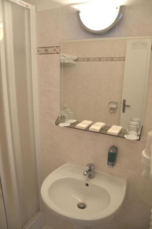 Koupelna v ubytování Hotelový resort Šikland