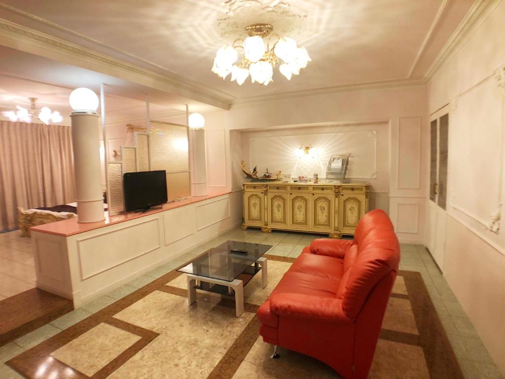 TV a/nebo společenská místnost v ubytování Hotel Xenia Takinoyashiro