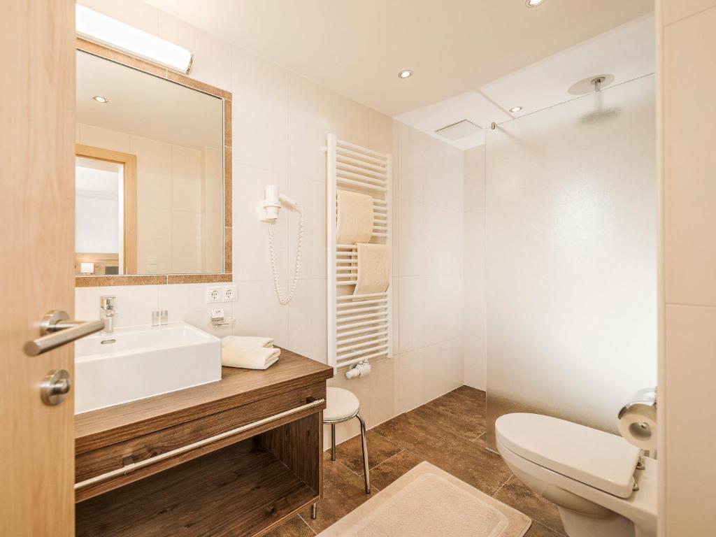 Koupelna v ubytování Hotel Gletscherblick