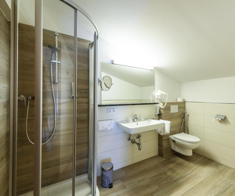 Koupelna v ubytování Hotel Victoria