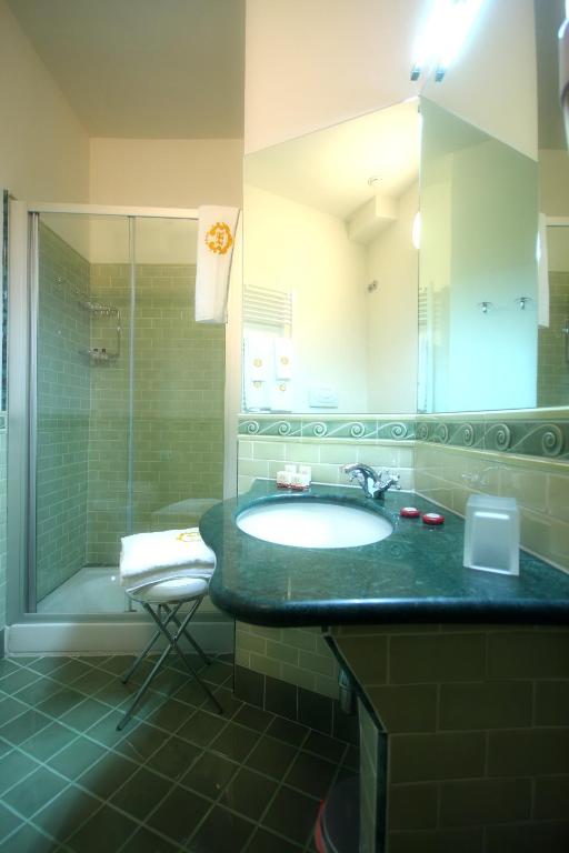 Koupelna v ubytování Hotel Rojan