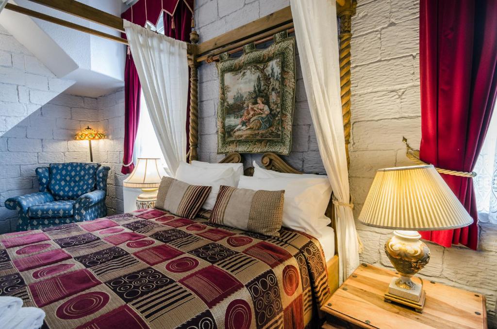 Krevet ili kreveti u jedinici u objektu Dukes Folly Hotel