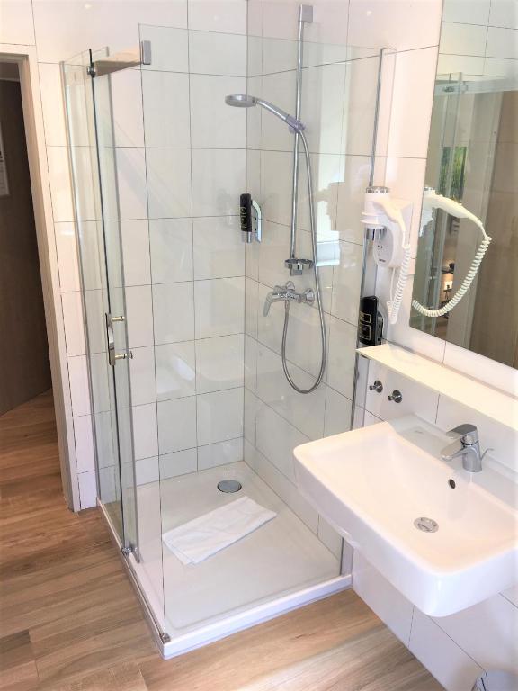 Koupelna v ubytování Hotel Scheid