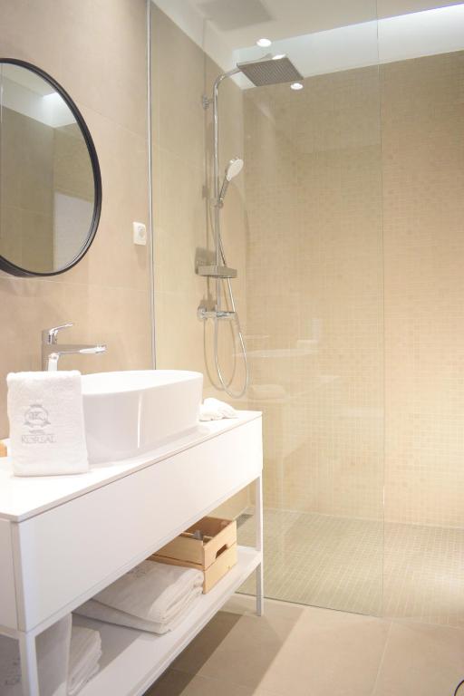 Koupelna v ubytování Hotel Korsal
