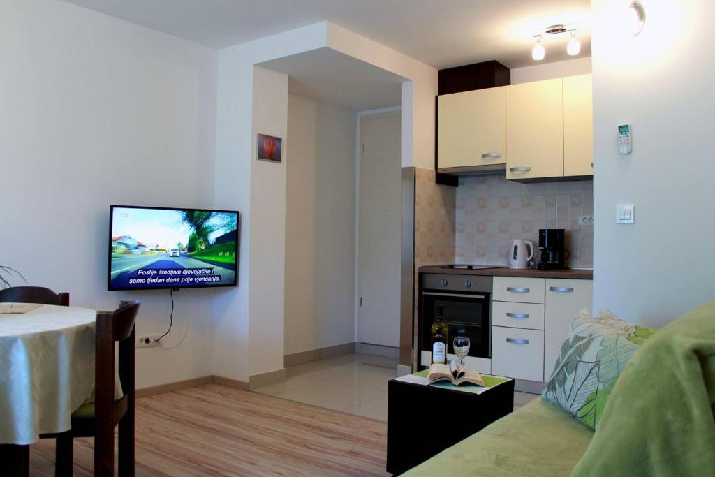Kuchyň nebo kuchyňský kout v ubytování Apartment Ljubica Kaštel Gomilica