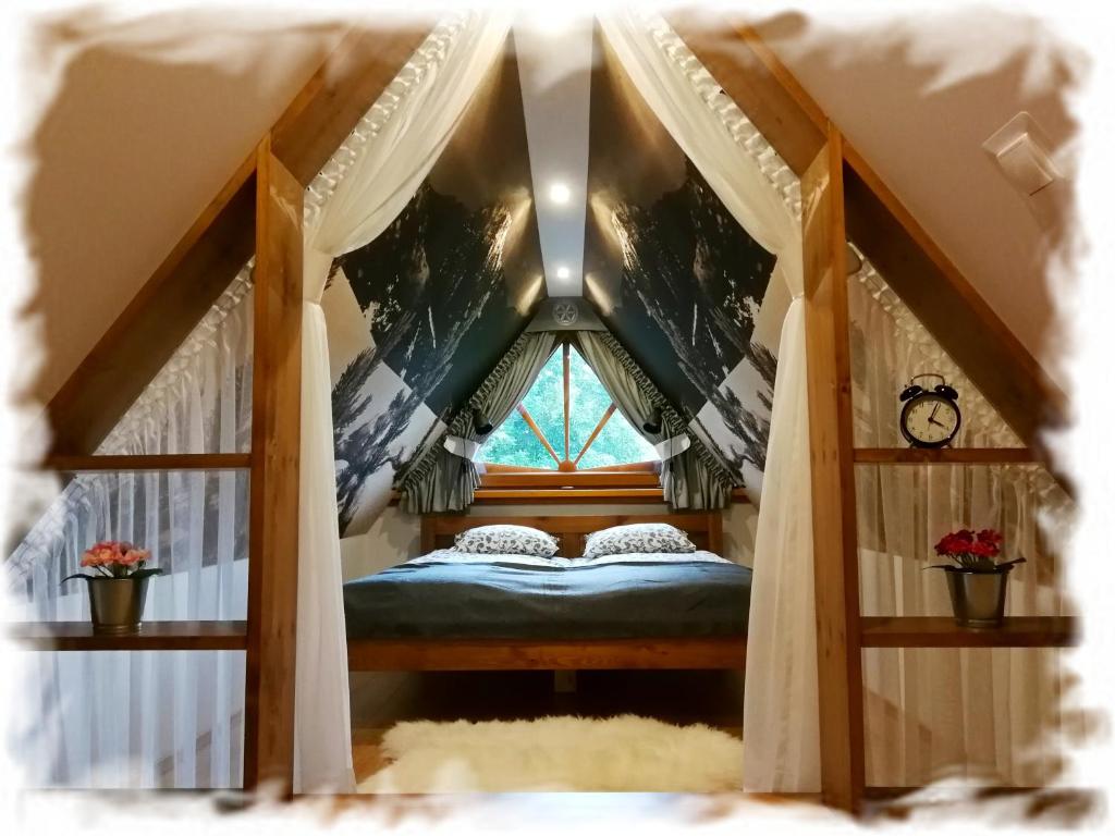 Postel nebo postele na pokoji v ubytování Tatra View