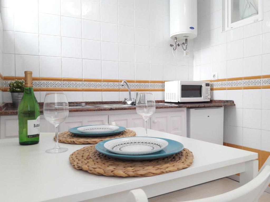 Kuchyň nebo kuchyňský kout v ubytování CH II Apartments ZONA DE OCIO NOCTURNO
