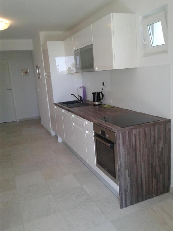 Kuchyň nebo kuchyňský kout v ubytování Apartment Ika