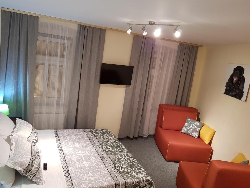 Posezení v ubytování ELG Rooms