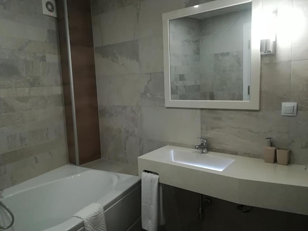 Koupelna v ubytování Manoleva House
