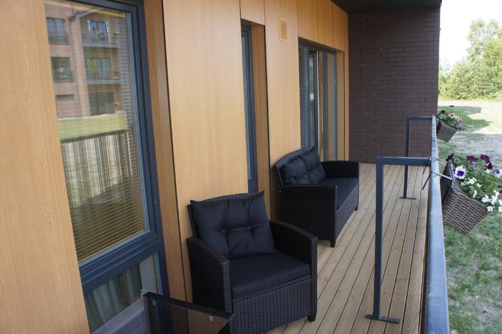 Balkón nebo terasa v ubytování Kotkapoja Apartment
