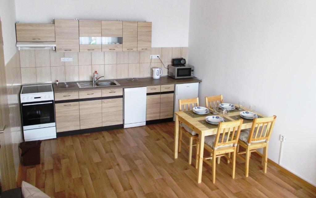 Kuchyň nebo kuchyňský kout v ubytování Apartmán Petra