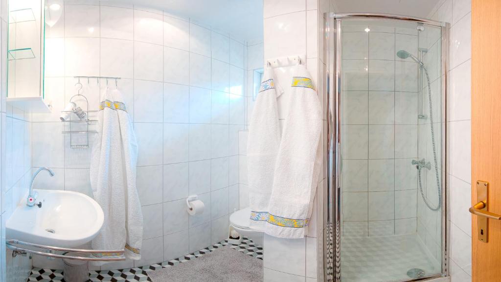 Kúpeľňa v ubytovaní Apartments Presslauer - Mori