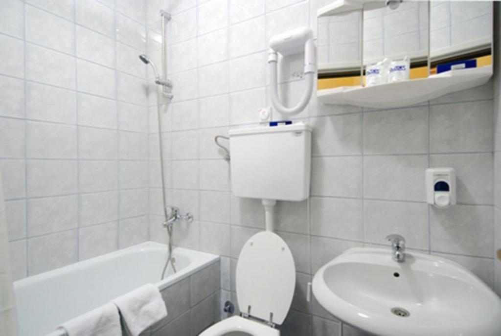 Koupelna v ubytování Hotel Slodes