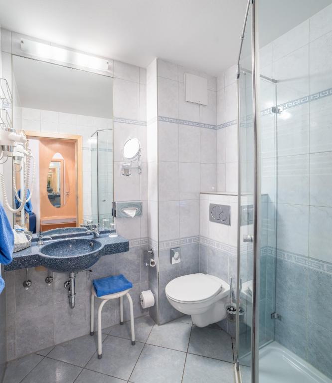 Koupelna v ubytování Hotel Atrium Garni