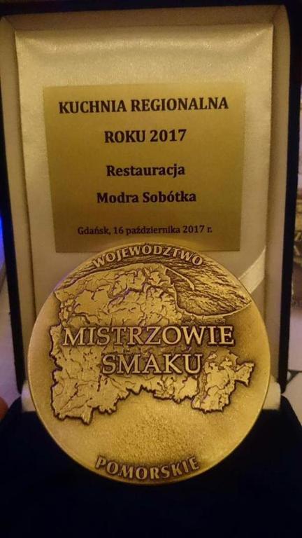 Certifikát, hodnocení, plakát nebo jiný dokument vystavený v ubytování Modra Sobótka