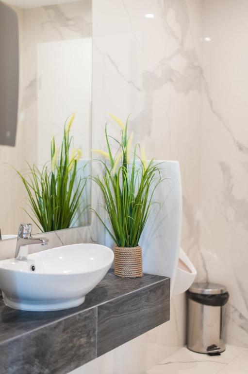Kúpeľňa v ubytovaní Hotel Horyzont