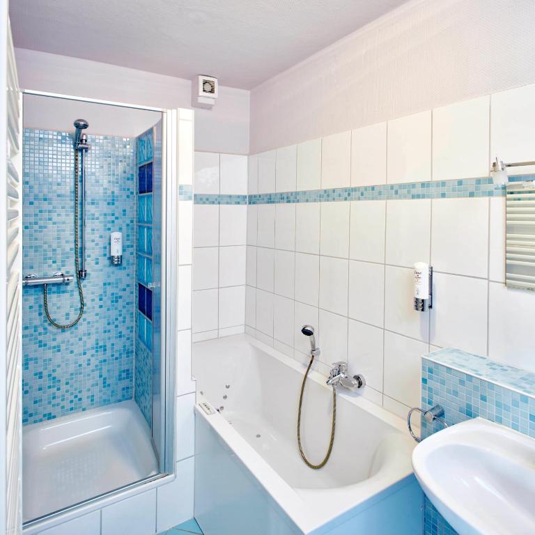 Koupelna v ubytování Hotel Hof Tütsberg
