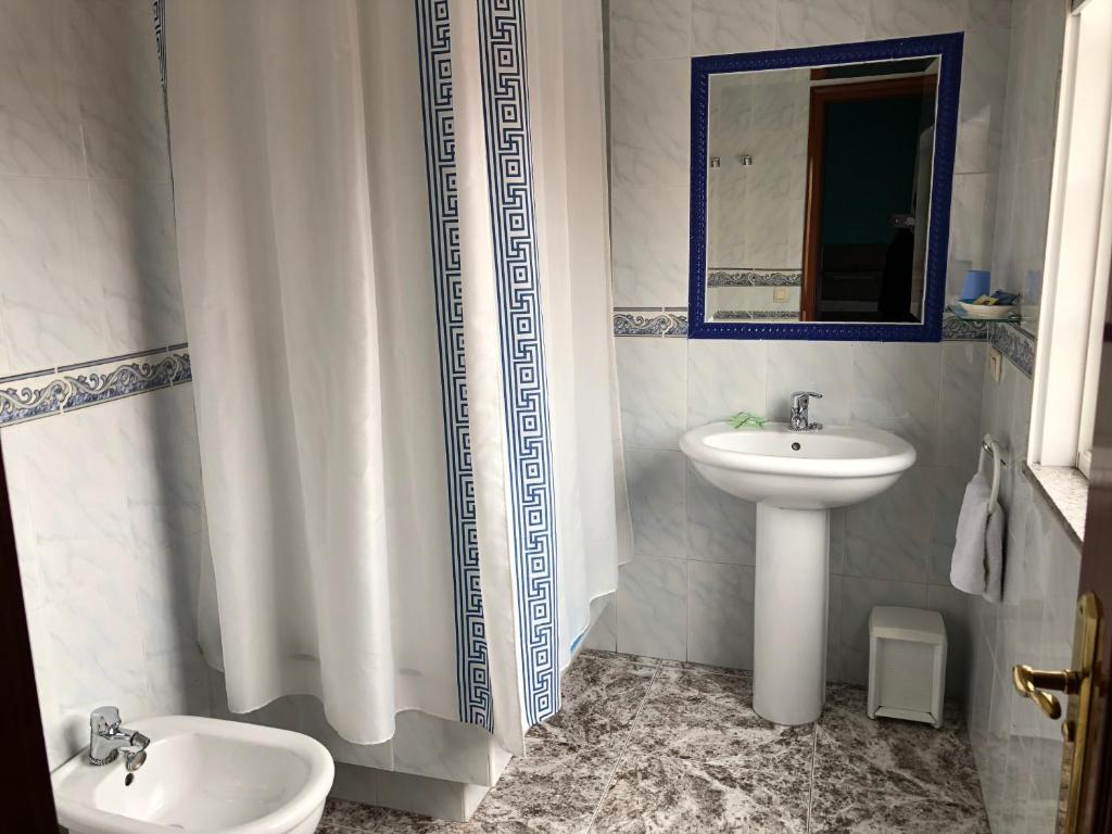 Koupelna v ubytování Pension Casa Prieto