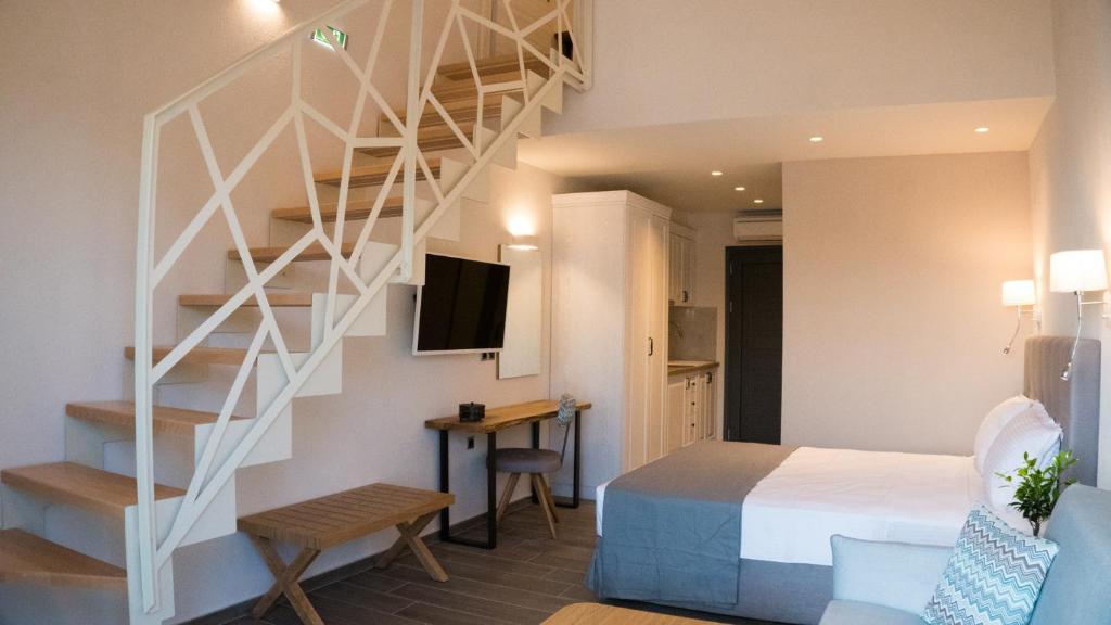 Posteľ alebo postele v izbe v ubytovaní Costa Domus Blue Luxury Apartments