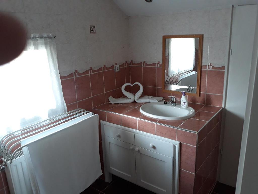Koupelna v ubytování Rózsa apartman