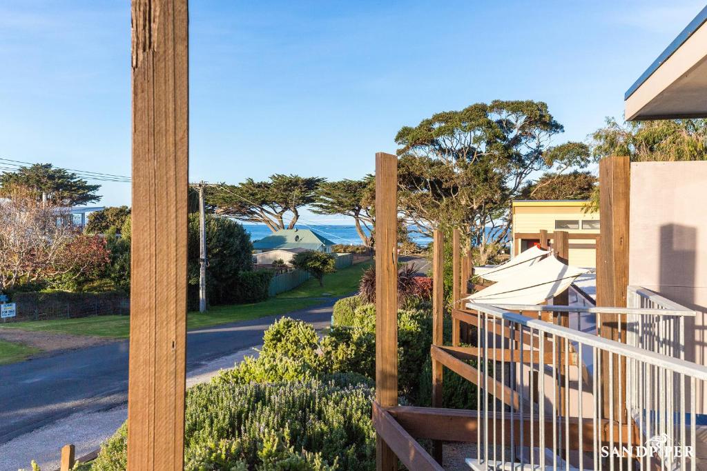a view of a house from the balcony of a house at Sandpiper Motel Apollo Bay in Apollo Bay