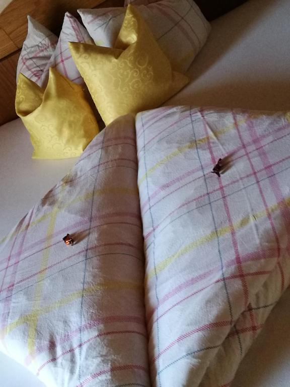 Postel nebo postele na pokoji v ubytování Gästepension Wiesenheim