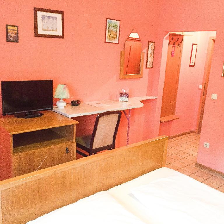 TV a/nebo společenská místnost v ubytování Pension Mona Lisa