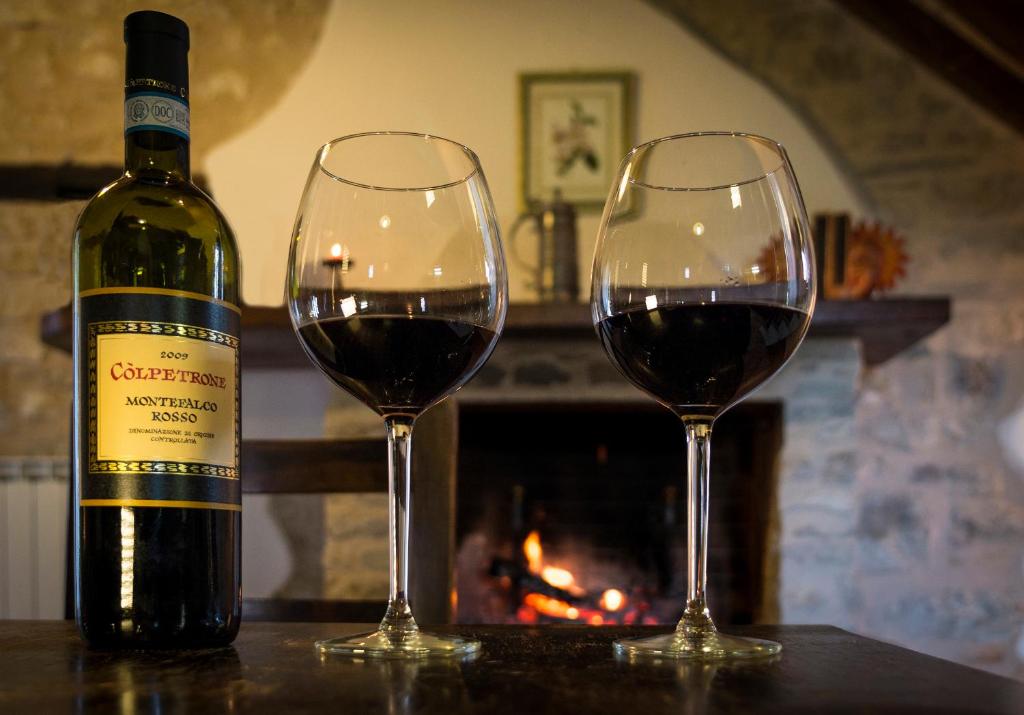 Nápoje v ubytování Agriturismo Monte Acuto