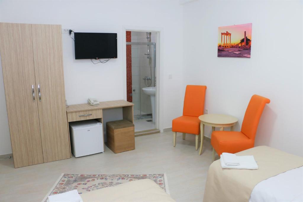 TV a/nebo společenská místnost v ubytování Hotel Old Konak