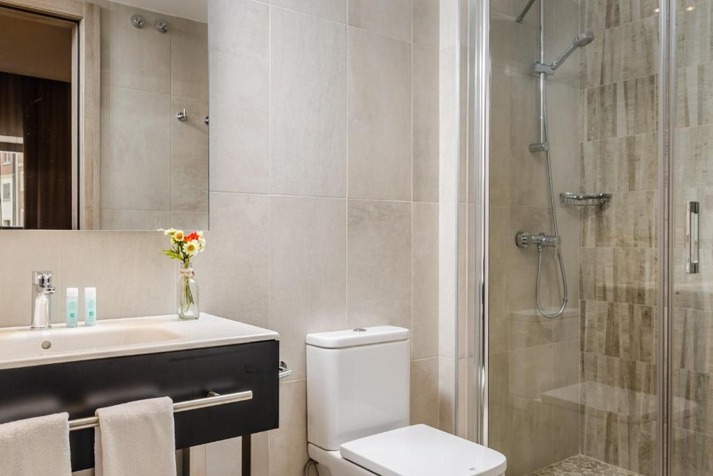 Koupelna v ubytování Hotel Civera