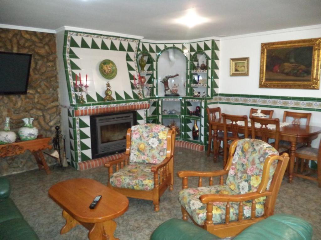A seating area at "La Chacra" Casa Típica Valenciana