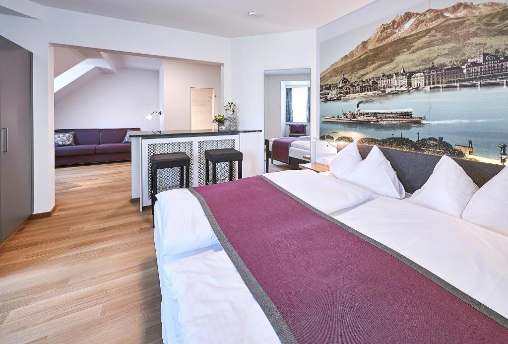 Hotel Central Luzern - Resim 30