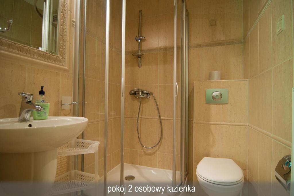 Koupelna v ubytování Willa Gwiazda