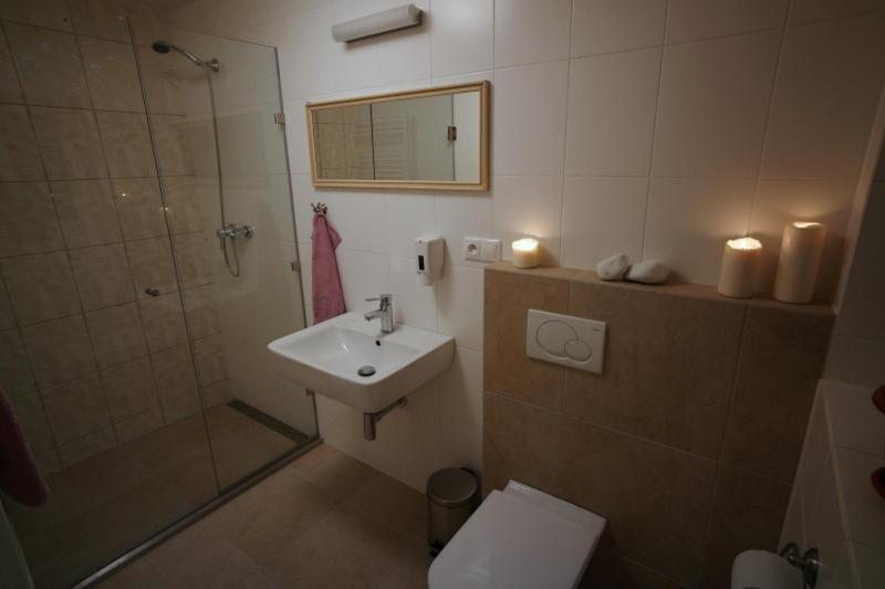 Koupelna v ubytování Penzion a relax centrum Andělka