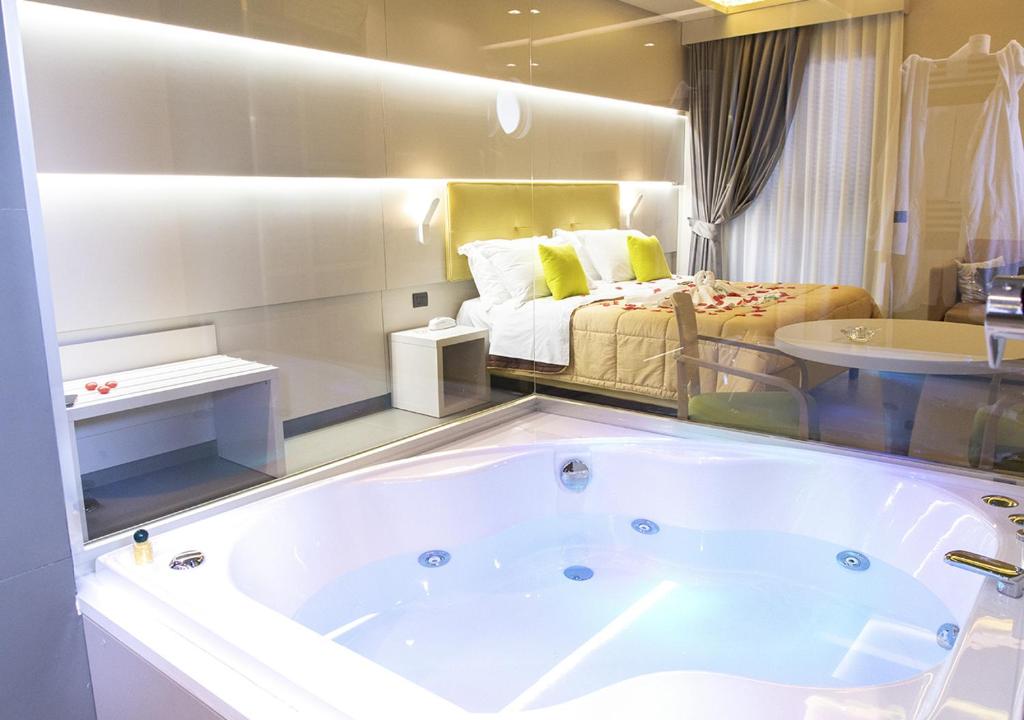 Koupelna v ubytování Hotel Miramare