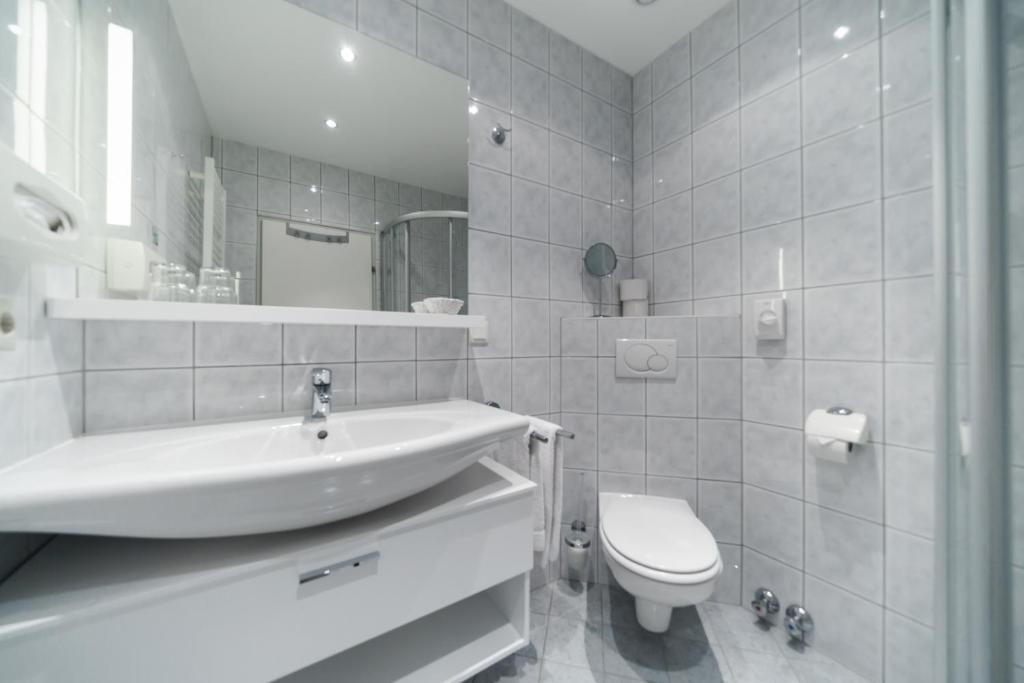 Koupelna v ubytování Seehotel Vinzenz