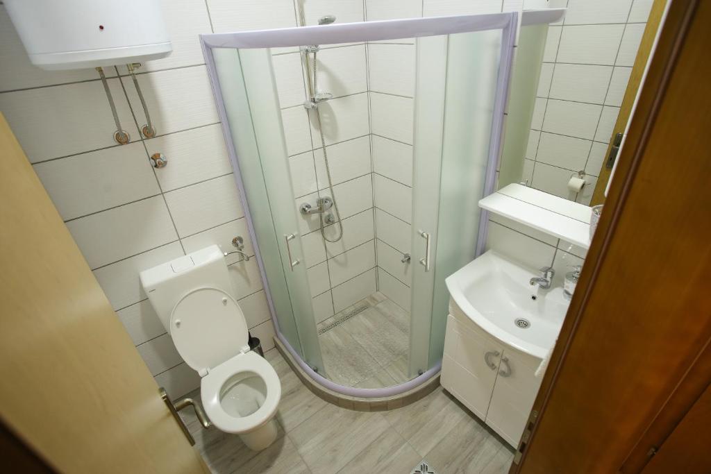 Koupelna v ubytování Guest House Stari