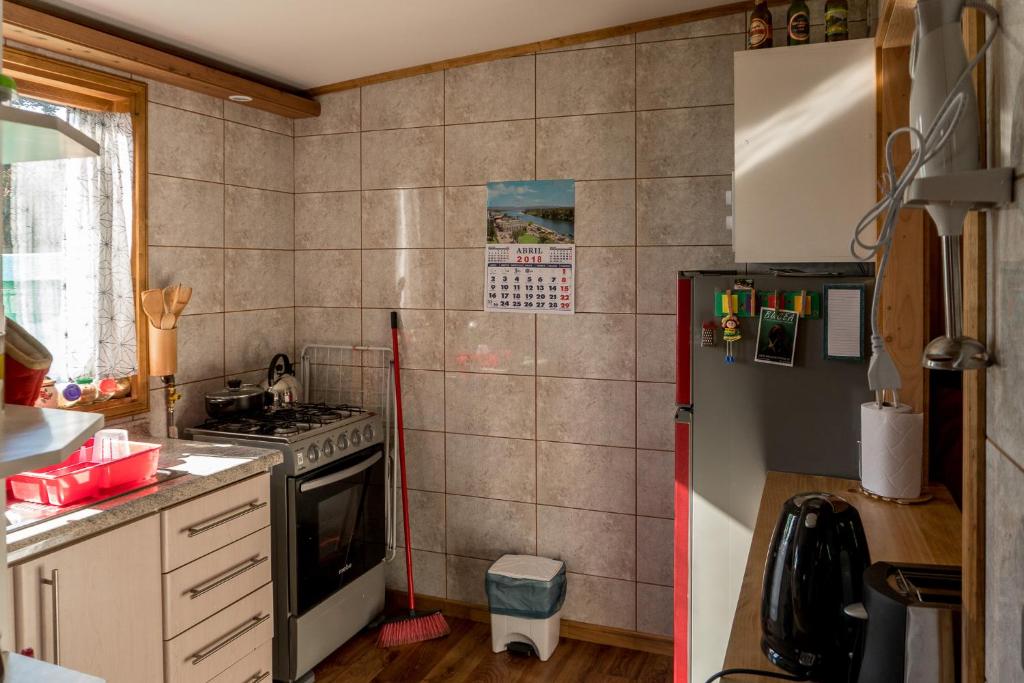 Kuchyň nebo kuchyňský kout v ubytování Cabañas La Misión