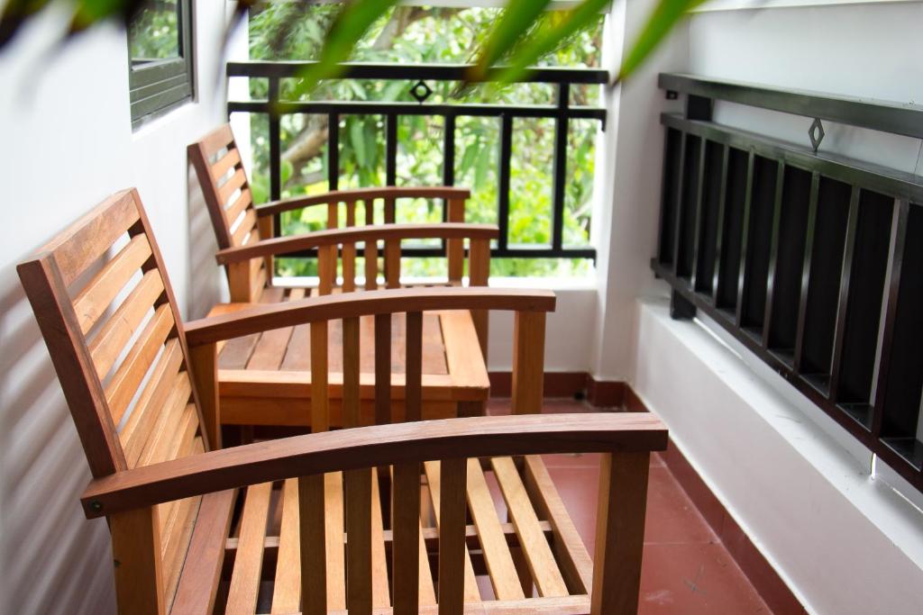 Balkón nebo terasa v ubytování Bean Grass Homestay