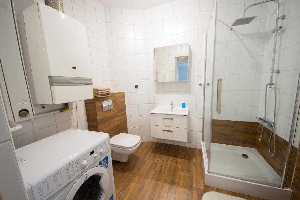 Kúpeľňa v ubytovaní Apartament Zebcowska
