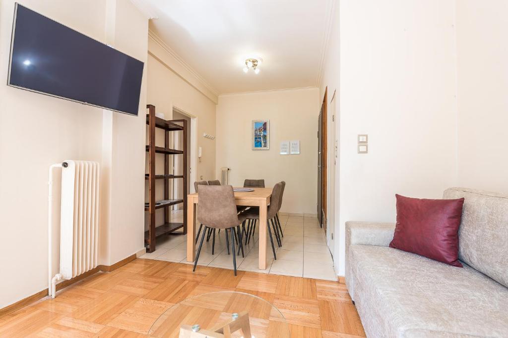 TV a/nebo společenská místnost v ubytování Victoria Familia Apartments