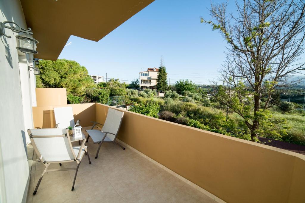 Balkón nebo terasa v ubytování Veranta Flat