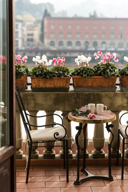 Balkón nebo terasa v ubytování Plaza Hotel Lucchesi