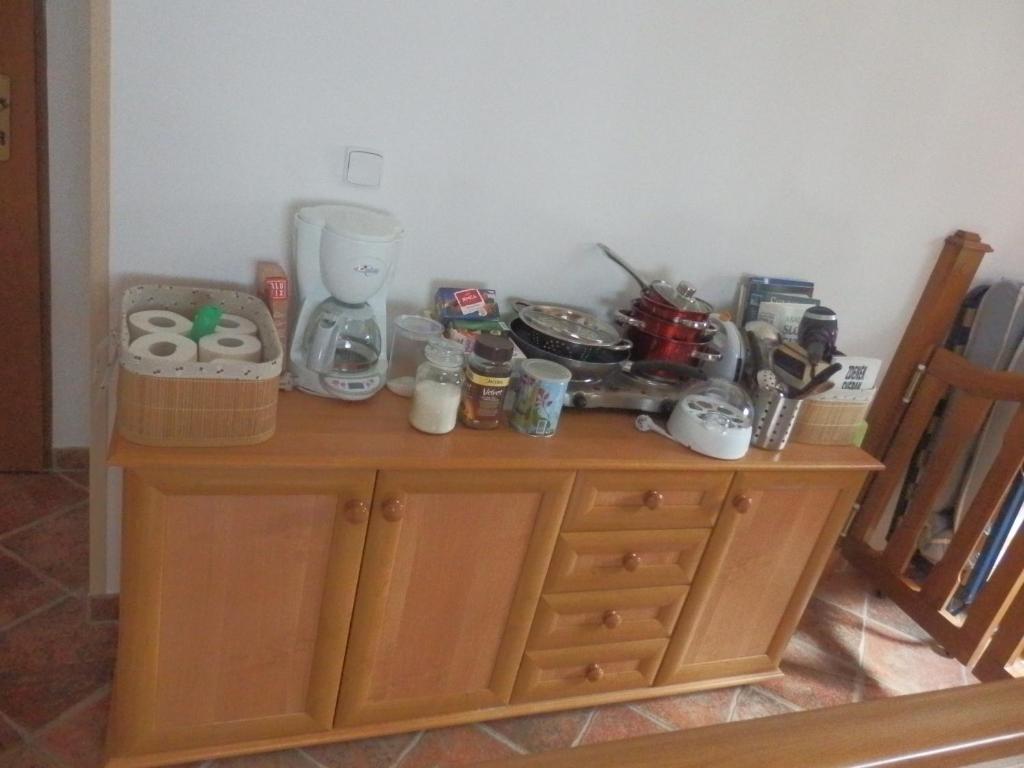 Kuchyň nebo kuchyňský kout v ubytování Pension Cortina
