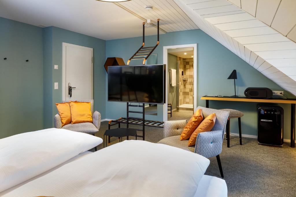 Hotel Münzgasse - Self Check-in房間的床