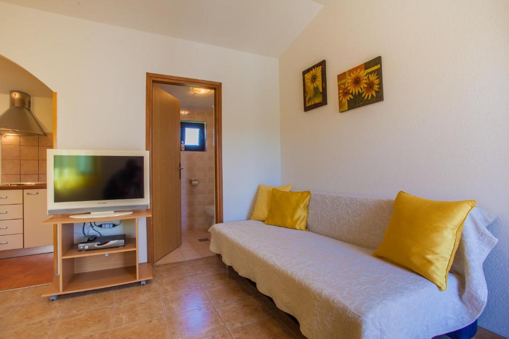 TV a/nebo společenská místnost v ubytování Apartments Dandić