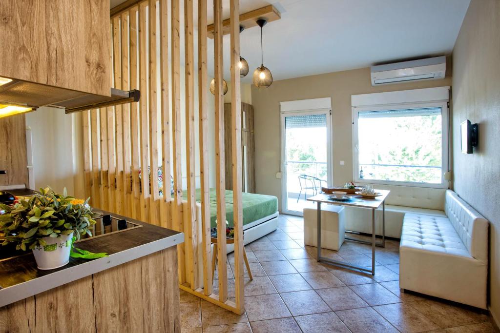 Posezení v ubytování Golden Suites