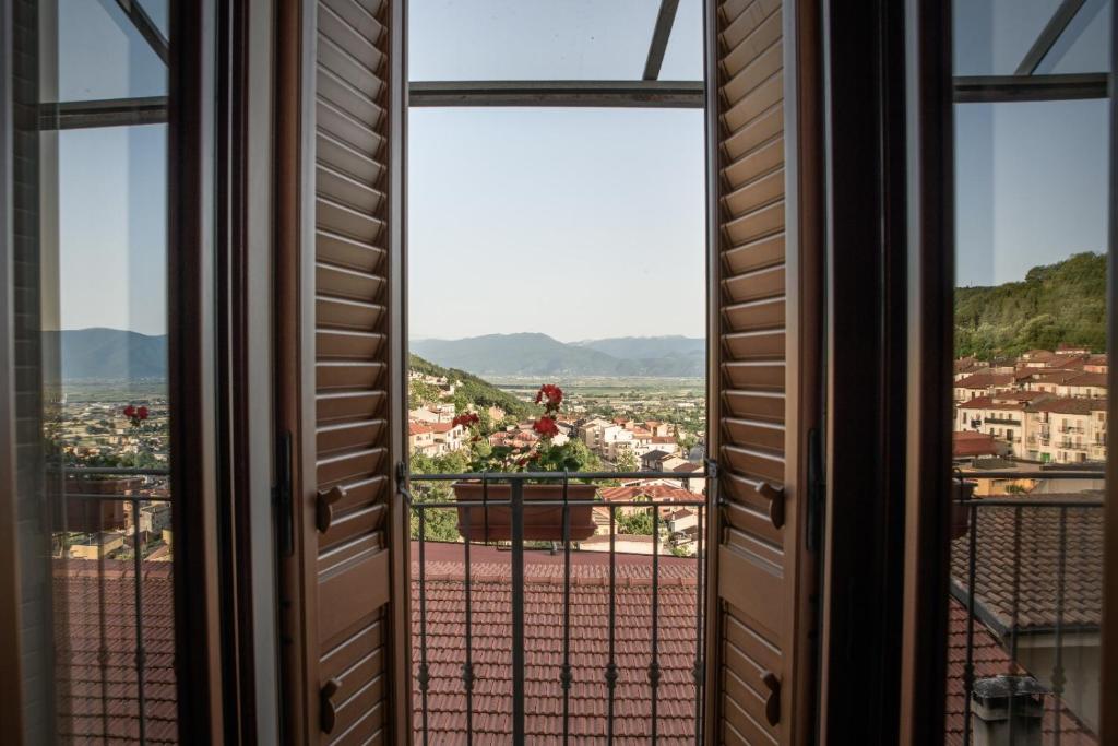 a view of a city from a window at LaVistaDeiSogni Muranuove in Celano
