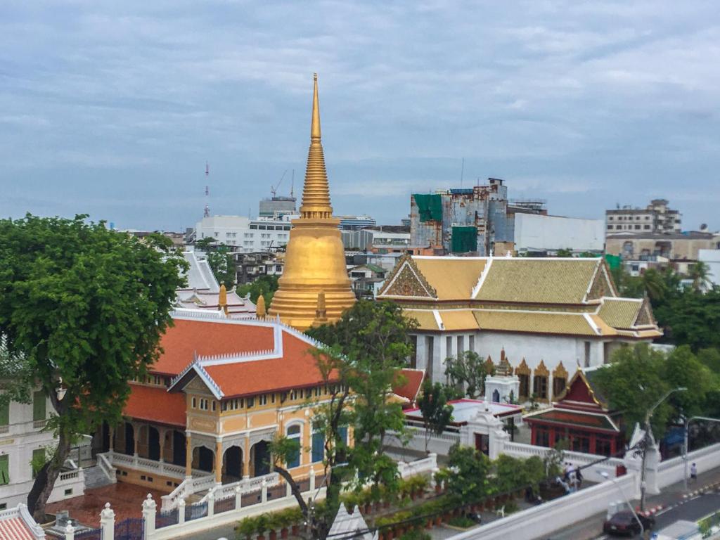 Nespecifikovaný výhled na destinaci Bangkok nebo výhled na město při pohledu z aparthotelu